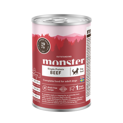 Monster Single Protein Beef - Vådfoder 400g