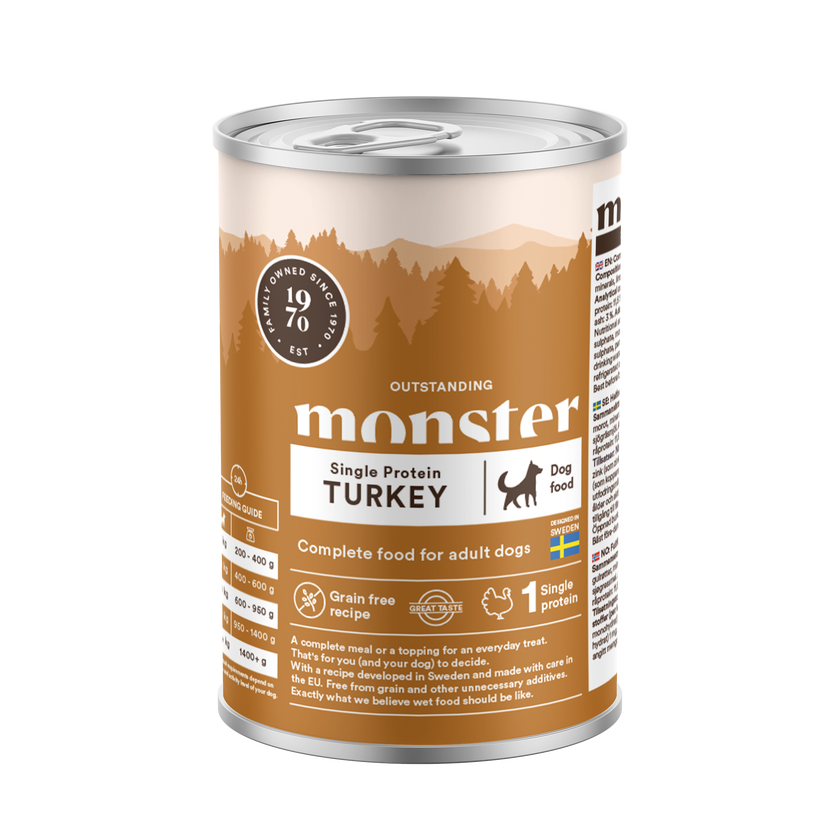 Monster Vådfoder Single Protein Turkey 400g