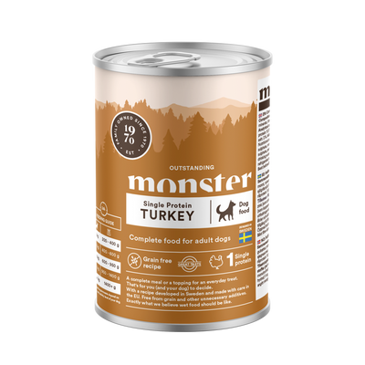 Monster Vådfoder Single Protein Turkey 400g