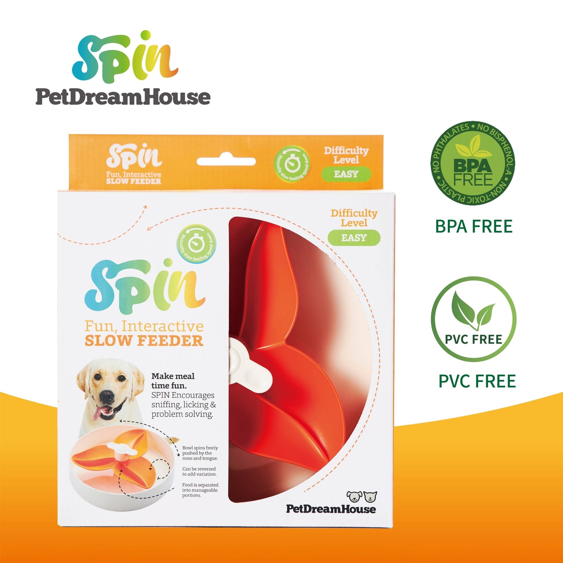 PetDreamHouse - SPIN Interactive Slow Feeder - Dapple
