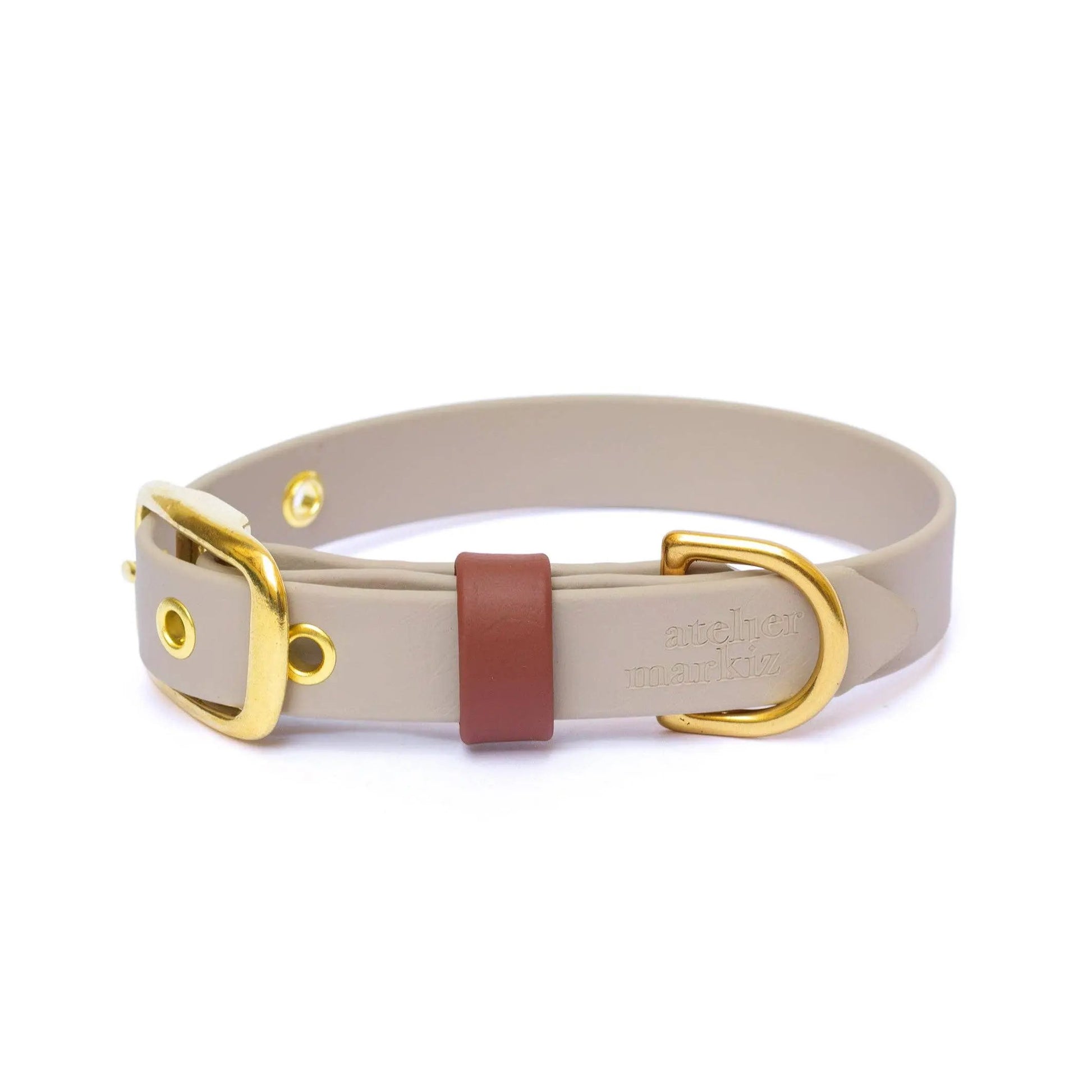 Atelier Markiz - Sand Vandtæt Biothane Halsbånd - Dapple