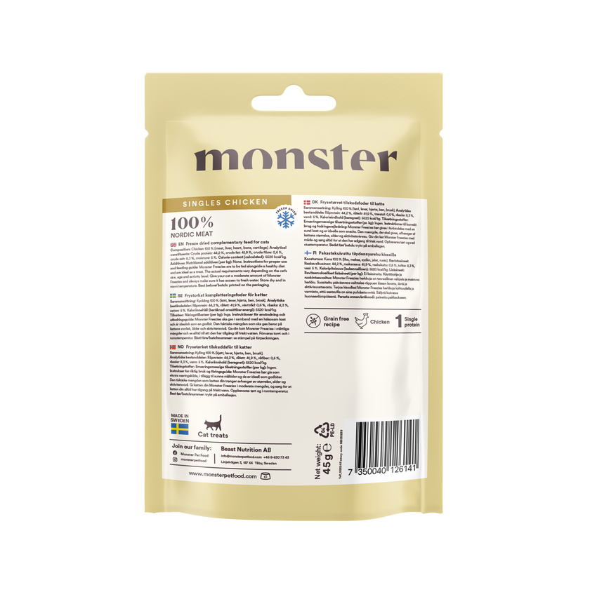 Monster Cat Treats Freezies Chicken 45g