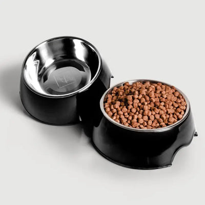 Ne&no® hundskål 2-pack – rostfritt stål & melamin, halkfri och tål maskindisk