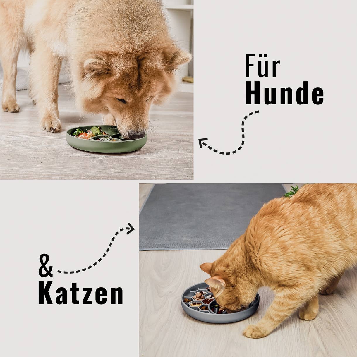 Ne&No® Slow Feeder Hundeskål & Slikkemåtte - Anti-Slug Skål til Hunde og Katte