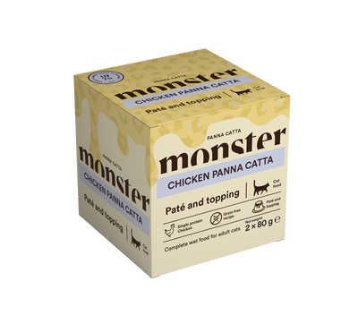 Monster Cat Pâté Panna Catta Chicken 2-pack 80 g (12 pcs)